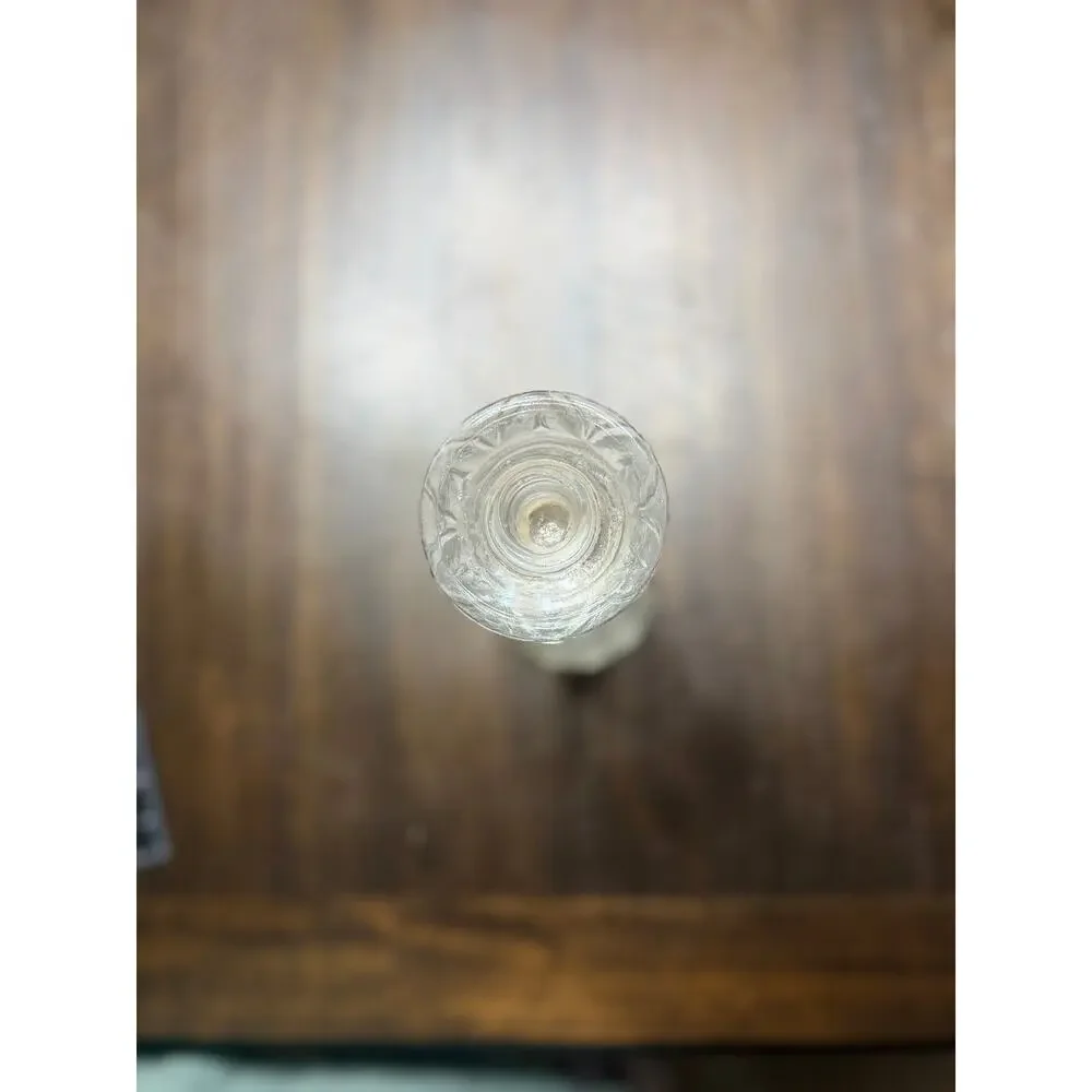 Vintage Liquor Bottle Glass Decanter w/ Stopper Crystal Barware 10
